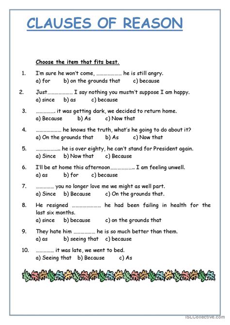 clauses of result|clauses of reason exercises.